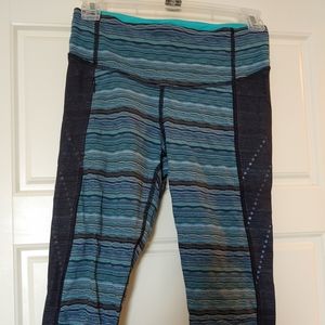 Lululemon Stop at Nothing Crop blue green